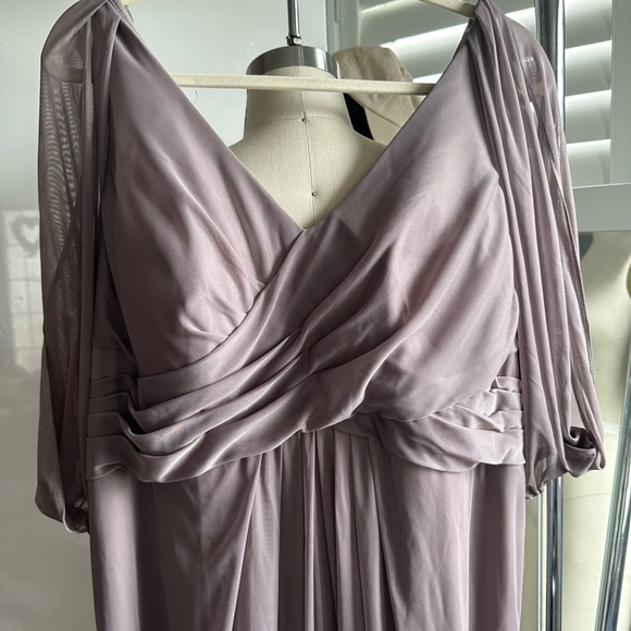 Azazie Floor Length Dress Bridesmaid | Hazelnut | Size 18 - Picture 2 of 16